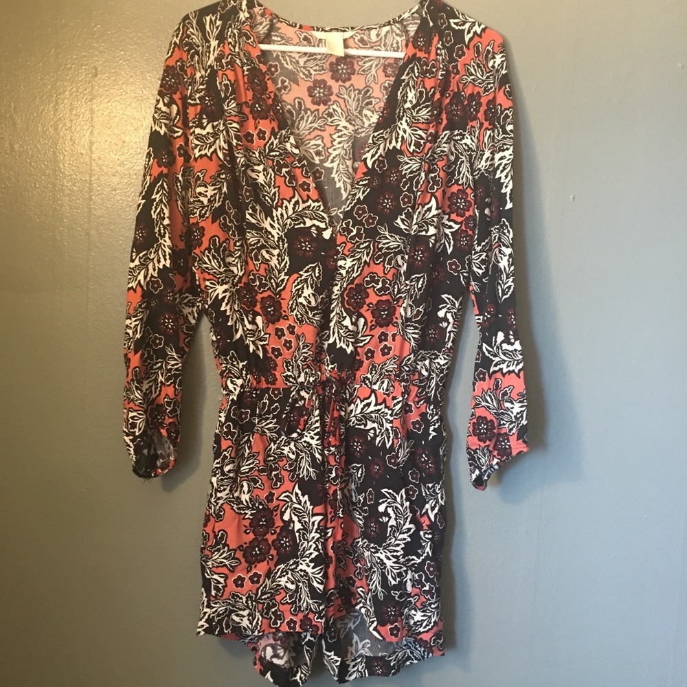 H&M Multicolored Floral Romper